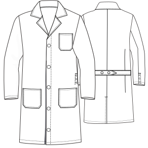 Fashion sewing patterns for UNIFORMS One-Piece Doctor smock 6002
